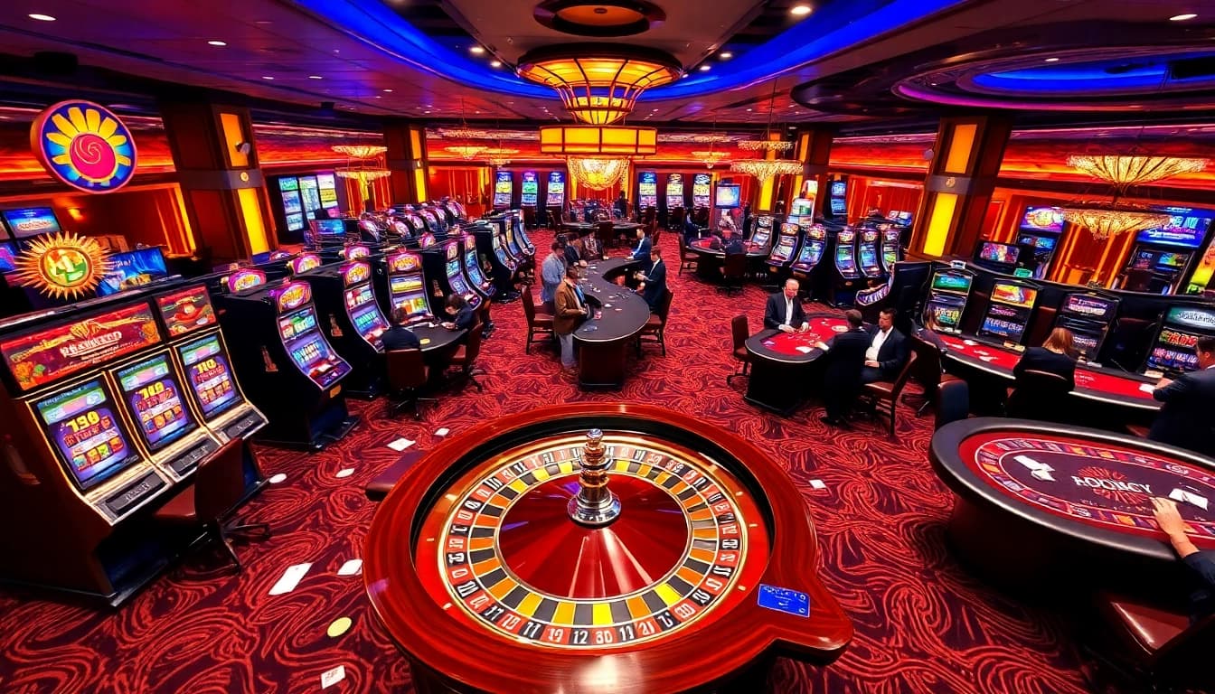 Experience the thrill of betting at nhà cái fun79 in a luxurious casino setting.