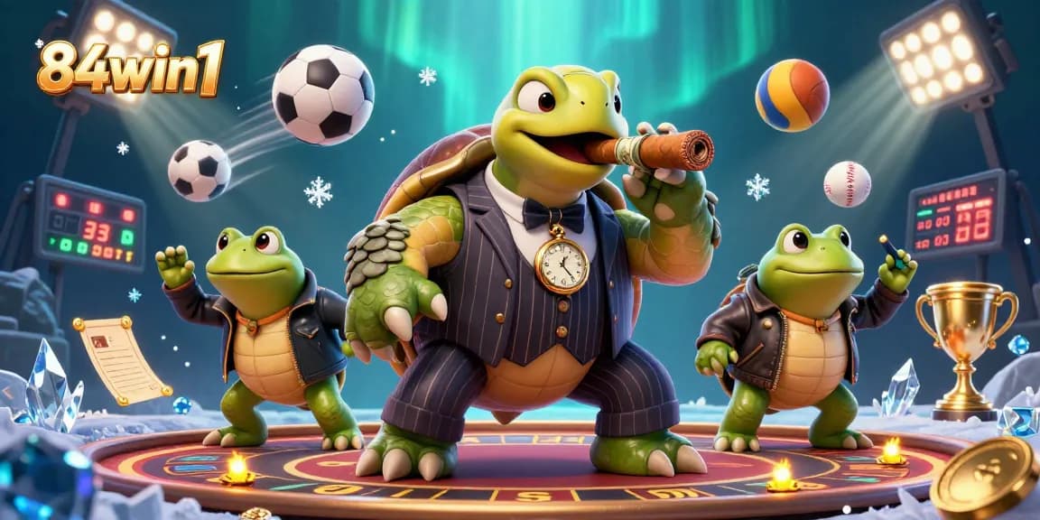Experience thrilling gameplay with 84win1 as the turtle boss and his enforcers manage a lively casino.