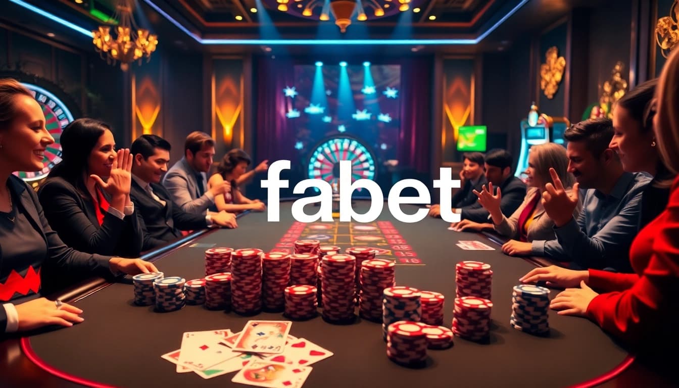 Fabet transforms excitement at a luxurious poker table with colorful chips and cards.