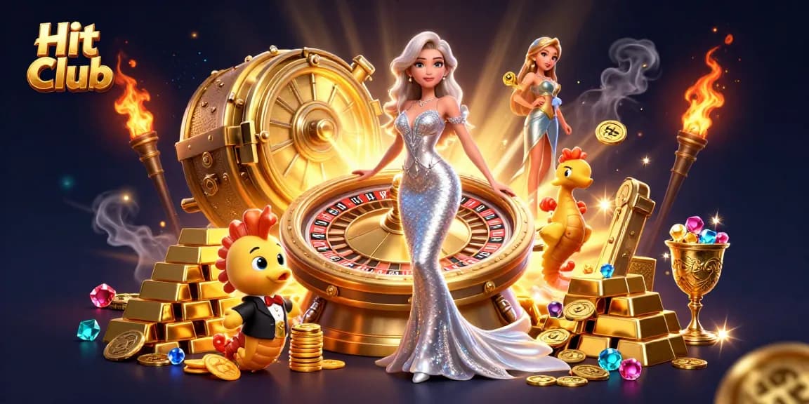 Place your bets at Hit Club featuring stunning 3D characters with vibrant casino elements.