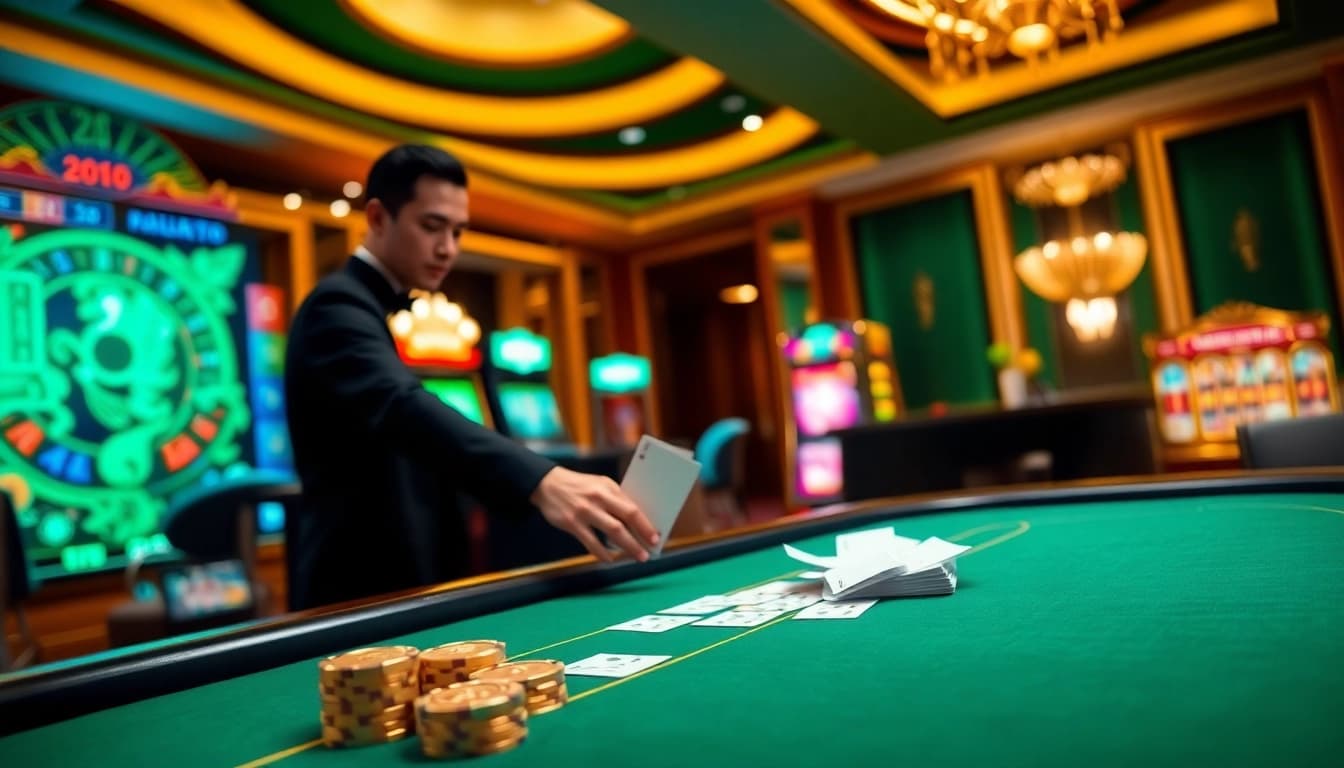 Experience thrilling casino gameplay at https://tt88.to/ with vibrant tables, cards, and slot machines.
