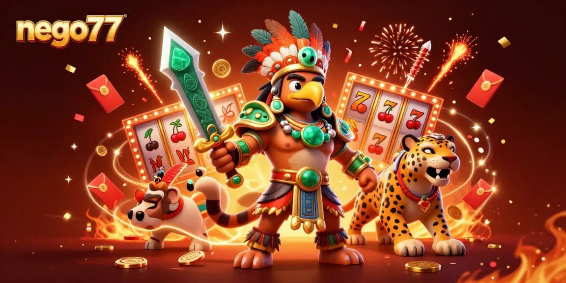 Nego77 enhances casino gaming with vibrant 3D characters and rich slot elements, creating an engaging atmosphere.