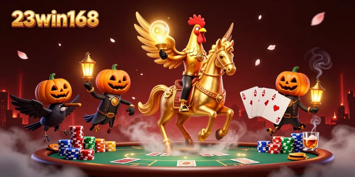 Engage directly with dynamic poker action at 23win168, featuring vibrant casino elements.