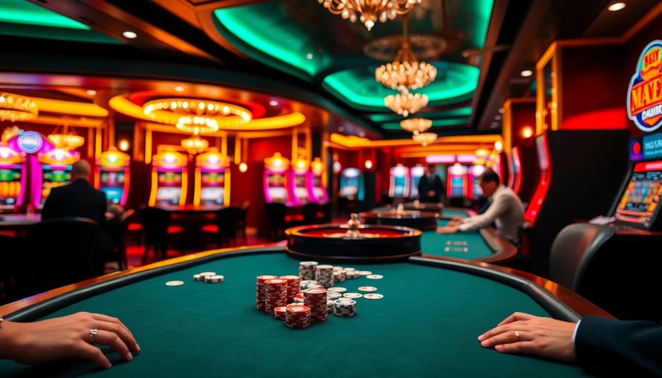 Experience exciting gameplay at hb88 club with vibrant poker chips and cards.