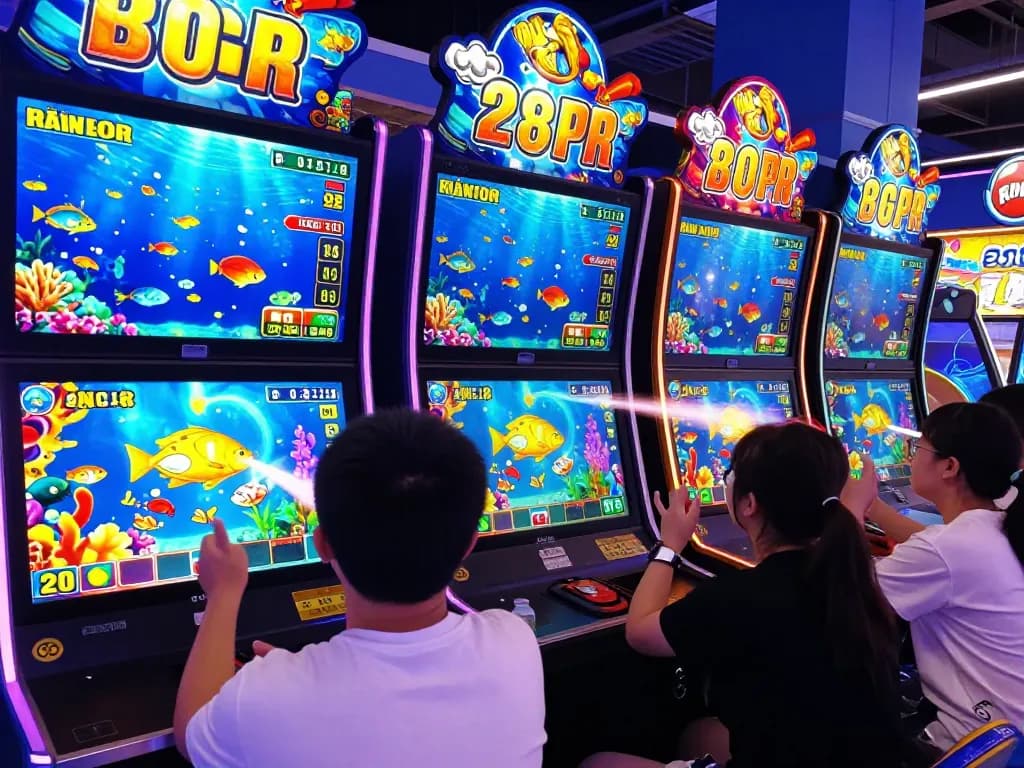 Bắn cá 23win gameplay highlighting vibrant underwater scenes and player engagement in an online casino.