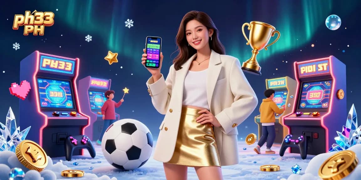 Engage with ph33 PH's vibrant online gaming scene featuring a dynamic casino illustration.