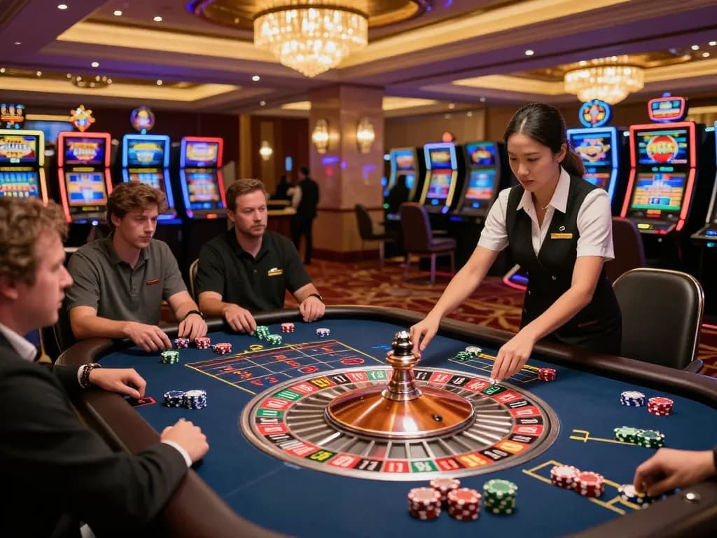 Experience the thrill of winning at HZ88 with exciting roulette gameplay in a vibrant casino setting.