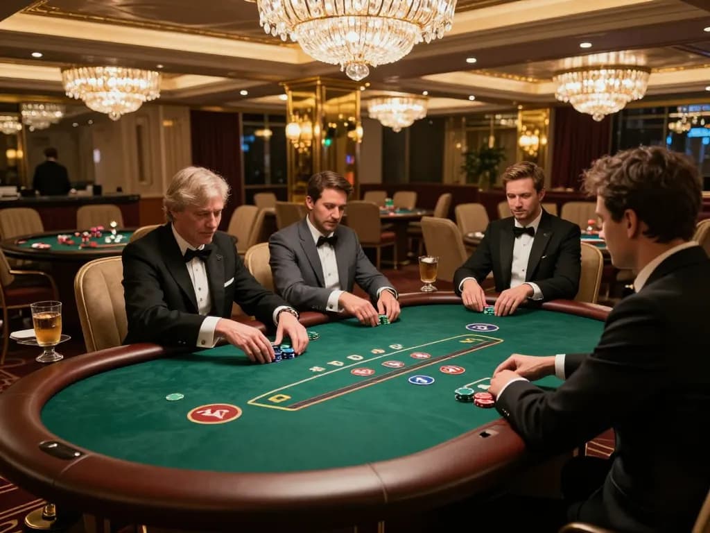 Players enjoying an exclusive vipwin poker game in a luxurious gaming room with elegant decor.
