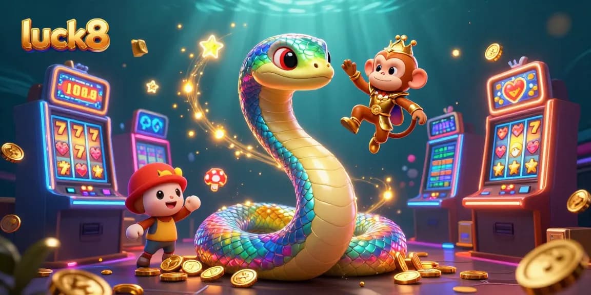 Engage in thrilling gameplay with luck8's vibrant slot machines and dynamic characters.