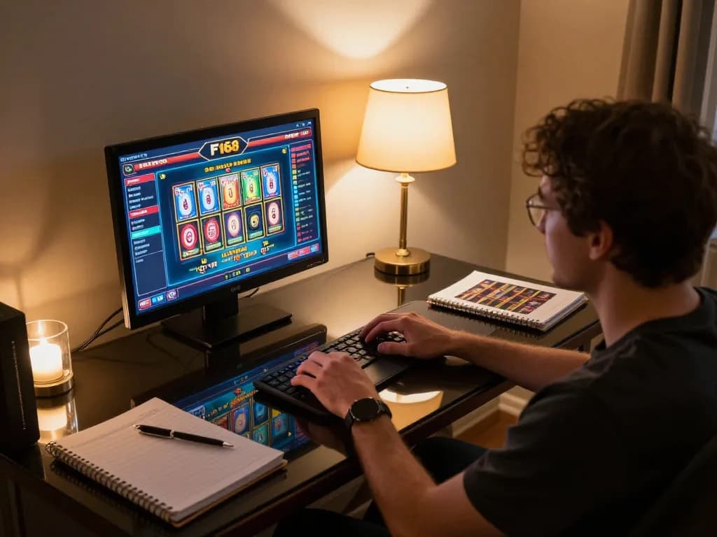 Engage with F168 online casino gameplay at home, showcasing enhanced gaming strategies and excitement.