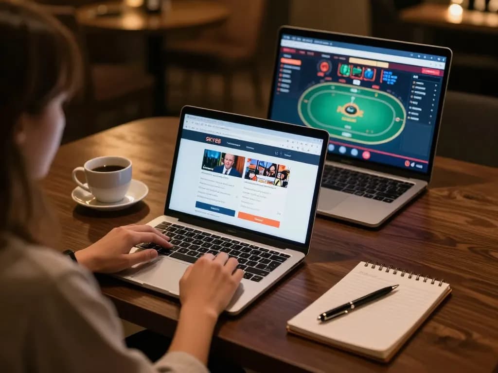 Engaging in gameplay on SKY88 platform showing exciting online casino experience.