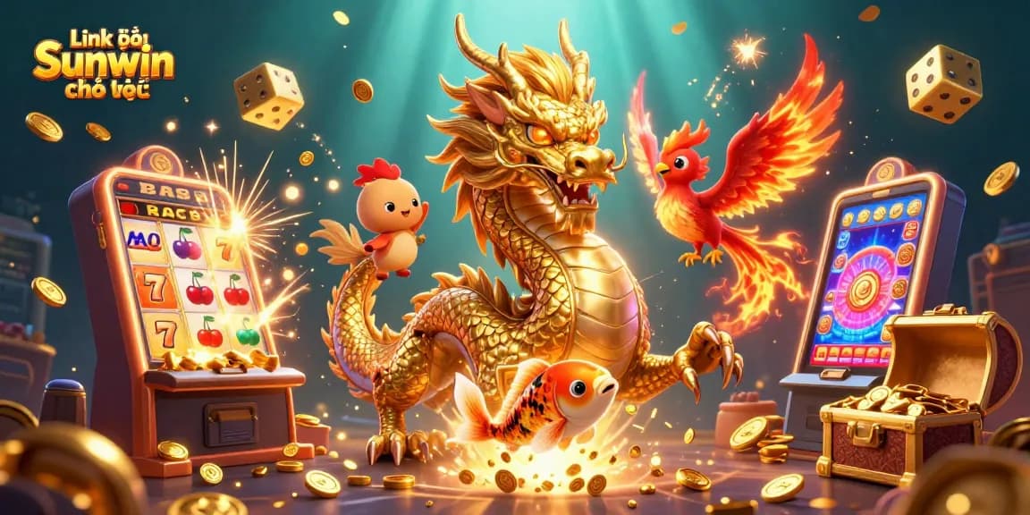 Experience the thrill of winning at Link vào Sunwin chính thức with this vibrant casino scene.
