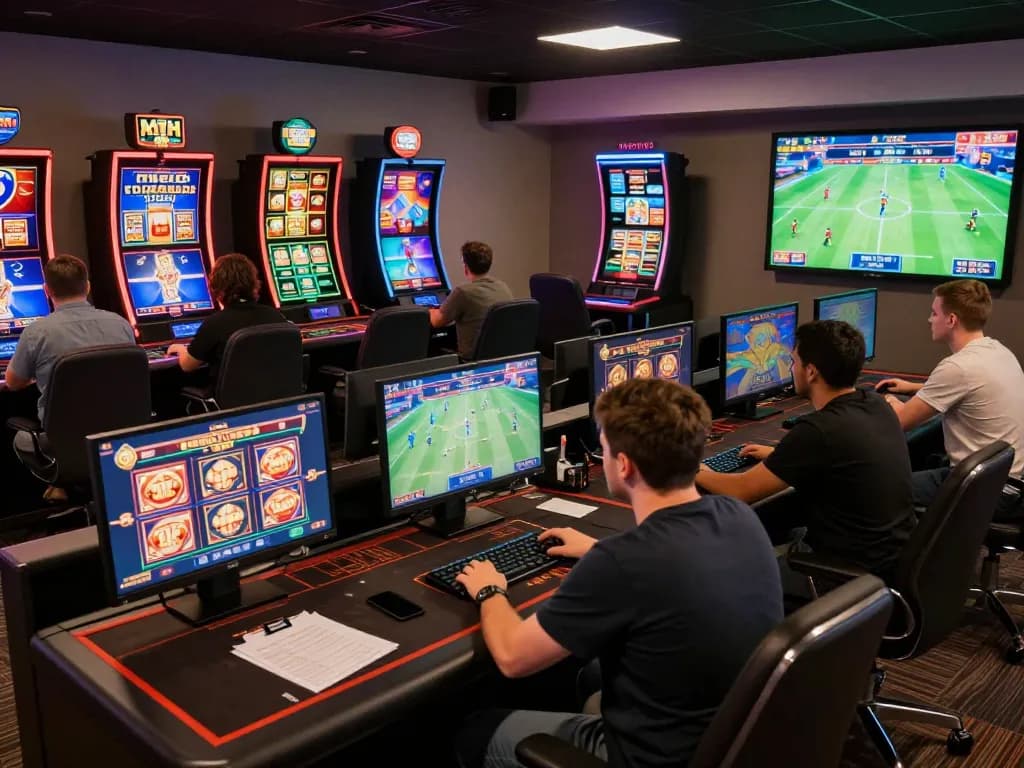 Players engaging in thrilling online games at VIN88 with vibrant graphics and strategic gameplay elements