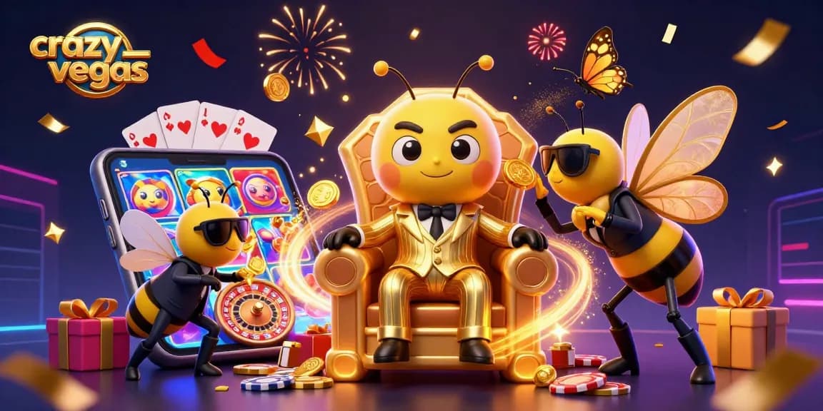 Experience the thrilling atmosphere of crazyvegas with high-stakes gaming elements, featuring vibrant casino visuals.
