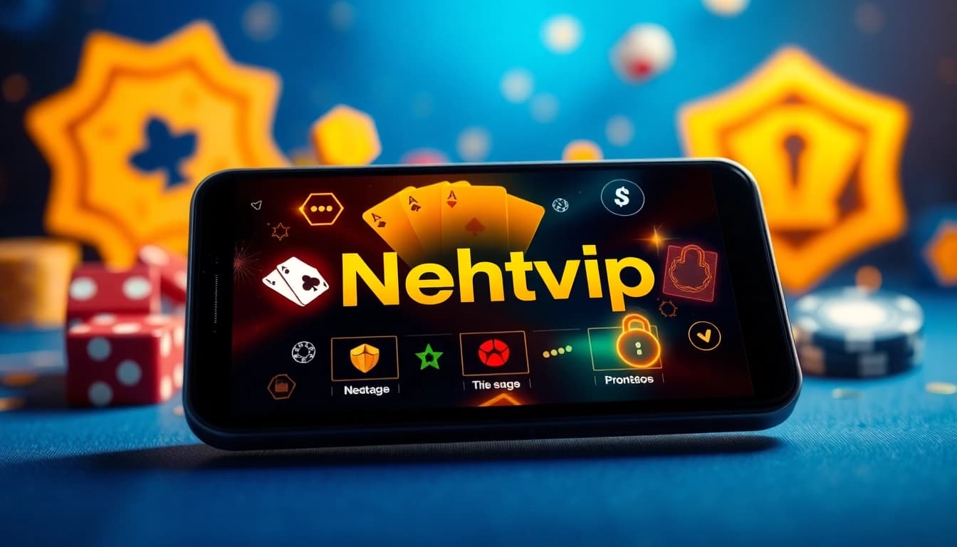 Nhatvip online gaming platform showcasing a modern user interface with secure gaming elements in vibrant colors.