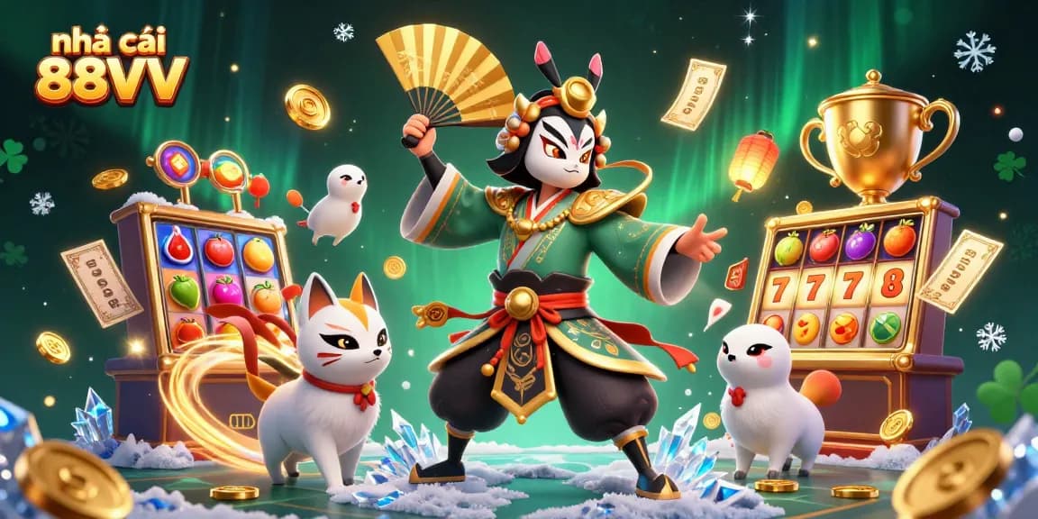 Experience thrilling slots action at nhà cái 88VV with colorful symbols and dynamic elements.