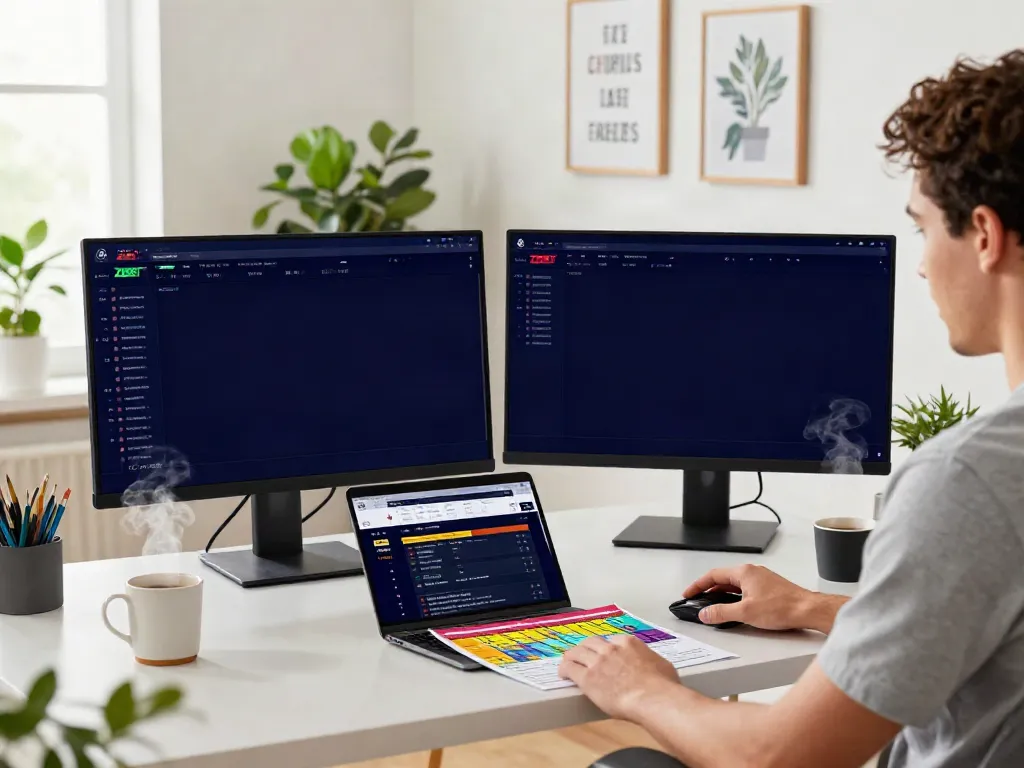 ZBET online betting workspace showing live sports odds in an energetic home office.