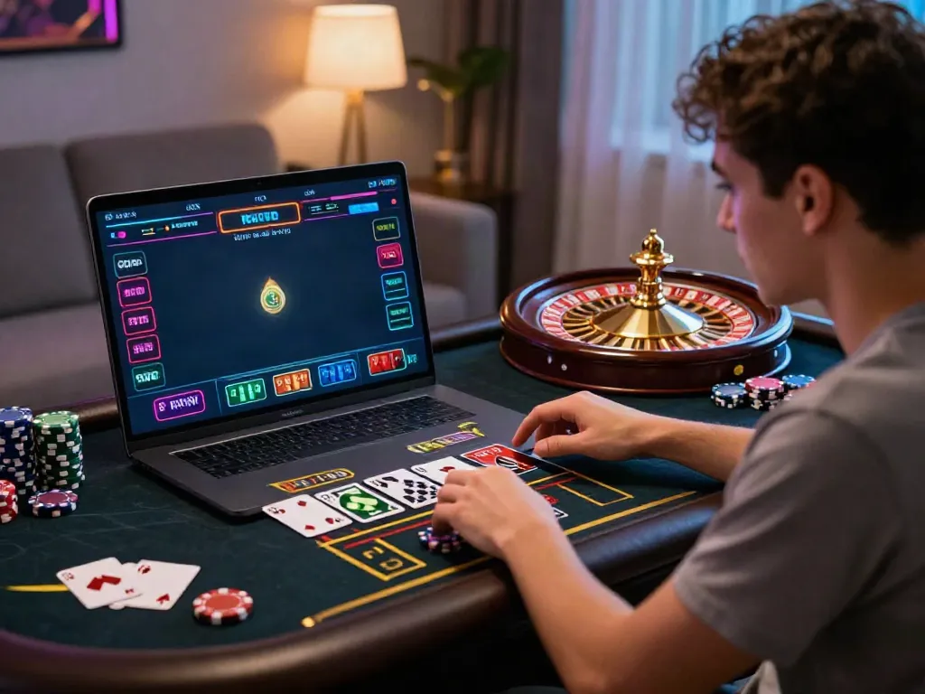 Engaging online gaming experience at nhà cái da88, showcasing a player enjoying a live casino game.