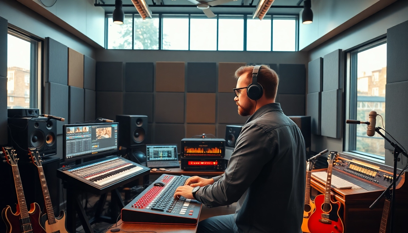 Enhance your sound with effective online mastering techniques in a professional studio environment.