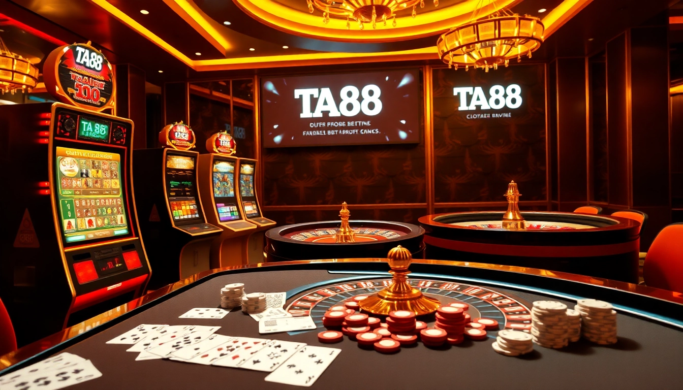 Experience the excitement of winning at TA88's stylish online gambling interface