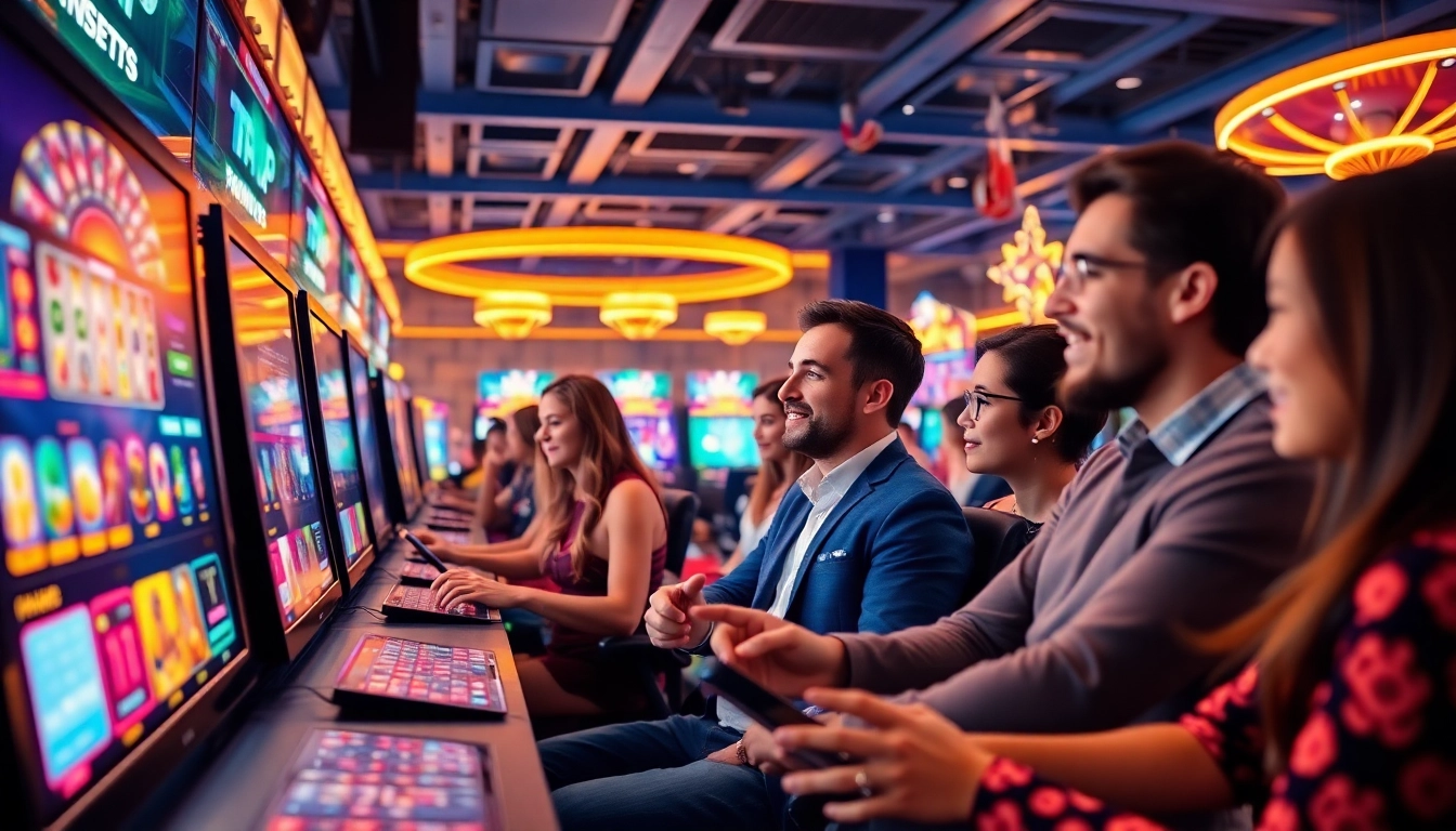 Engaging players enjoying the TPTP online betting platform, showcasing diverse games and vibrant promotions.