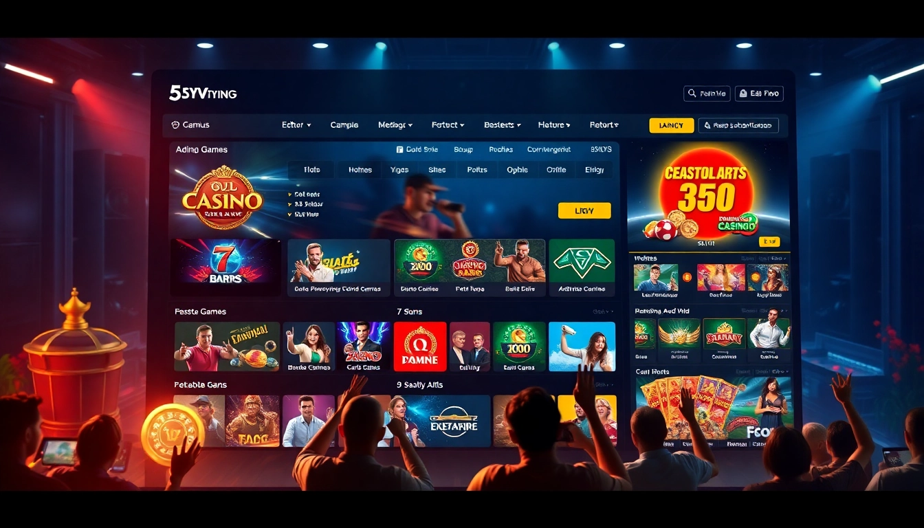 5V5V online betting interface showcasing a variety of exciting casino games in a vibrant, user-friendly layout.