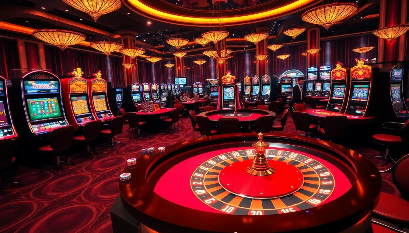 Experience high-stakes gambling action at https://mb66.ski/ with vibrant slot machines and poker tables.