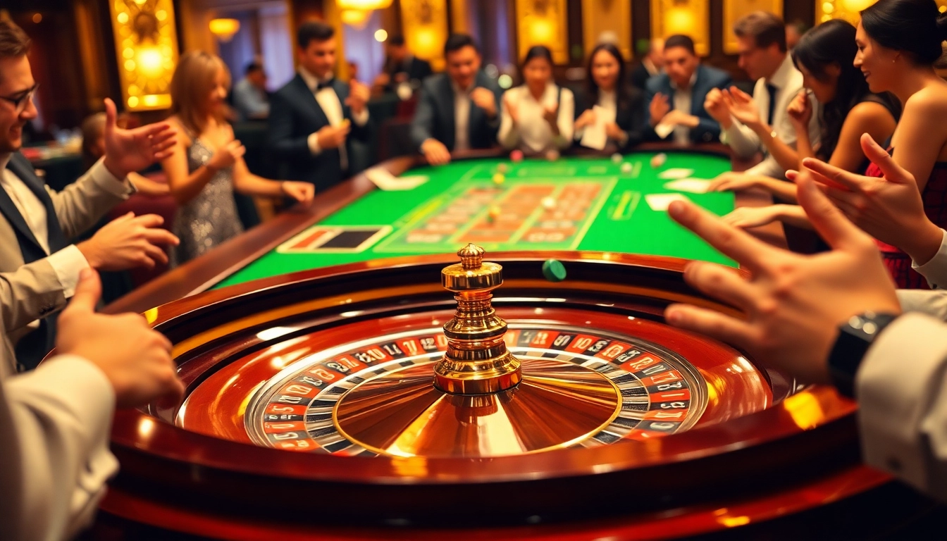 Exciting gamblers placing bets on kèo bóng đá Ý at a luxury casino table.